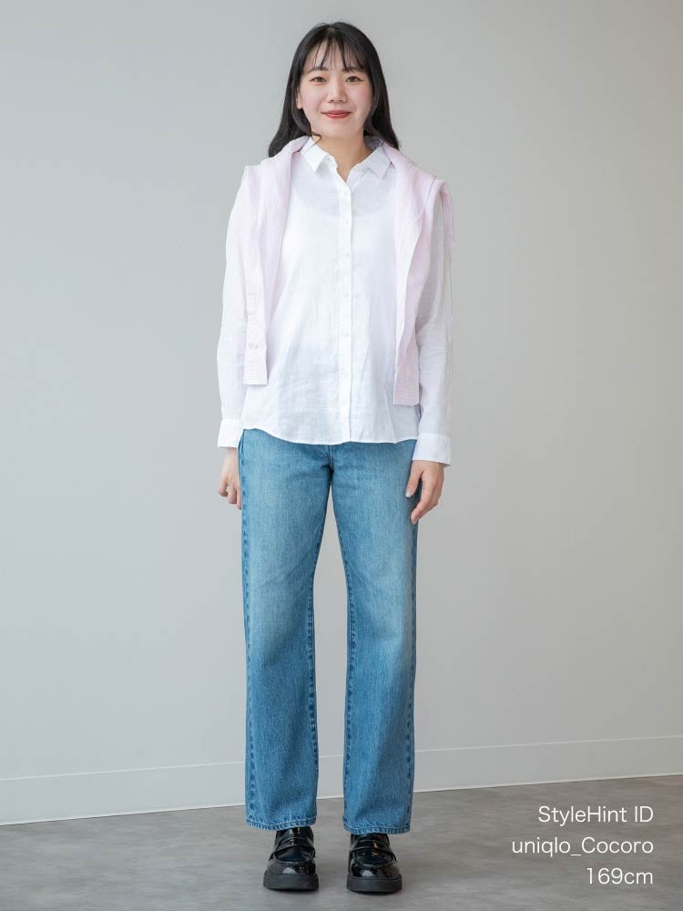 ストレートジーンズ ナチュラル モデル画像