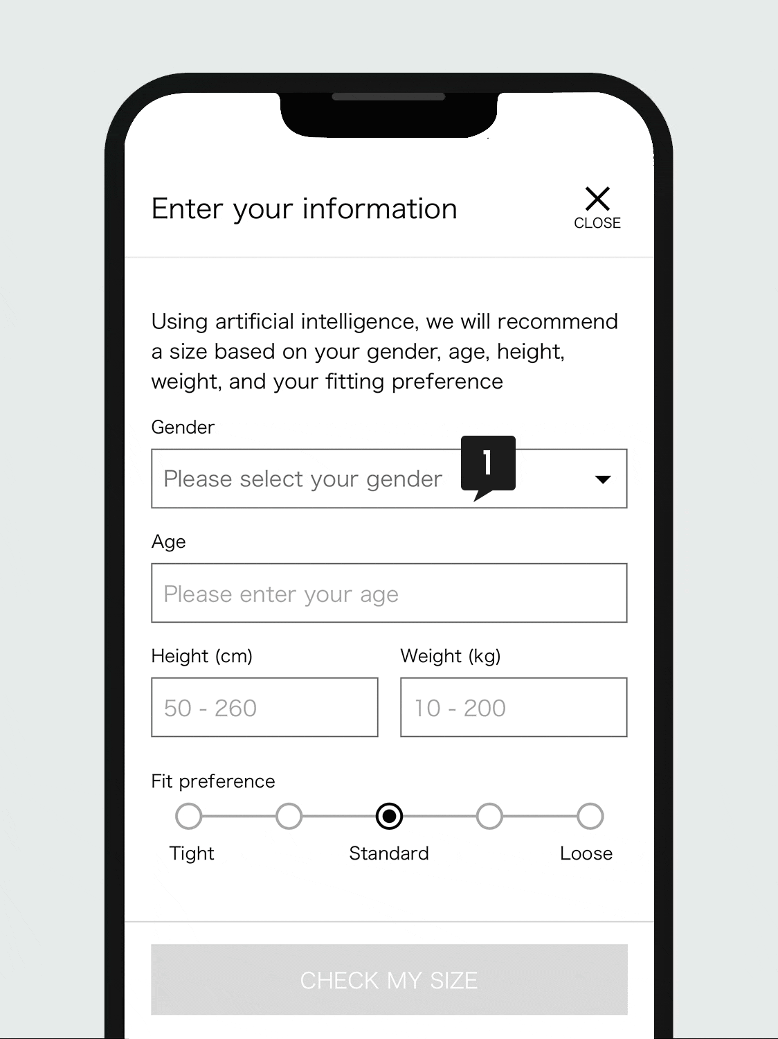 Enter your information