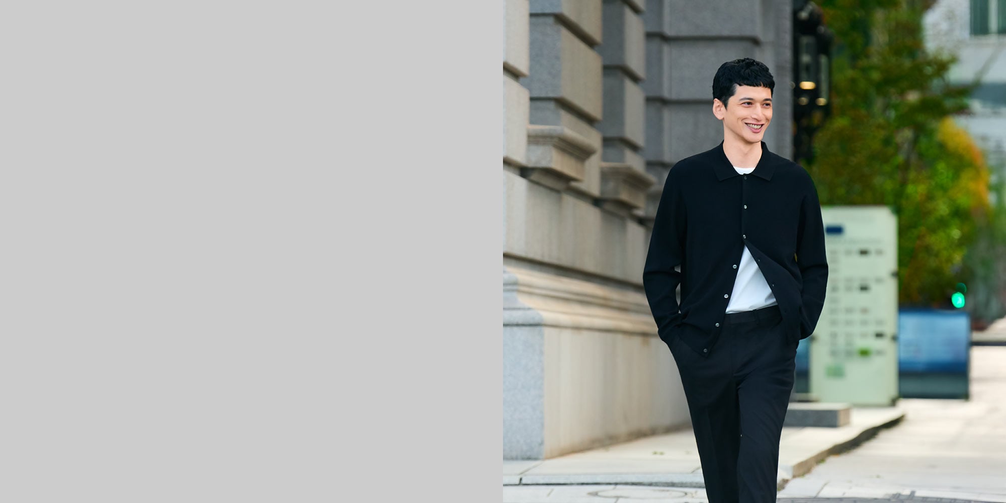 UVカットレーヨンブレンドポロカーディガン