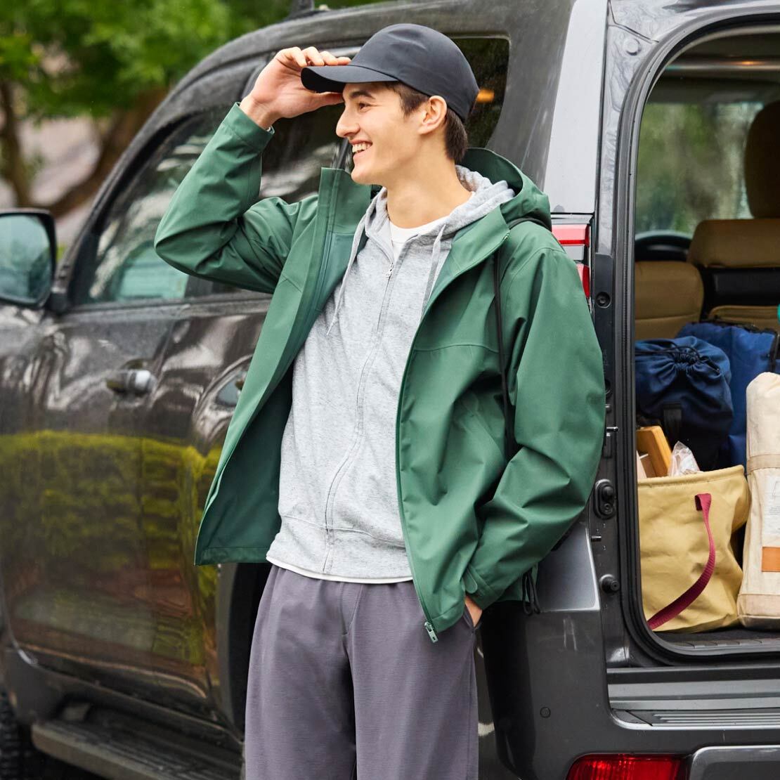 MEN ブロックテックパーカ（3Dカット）