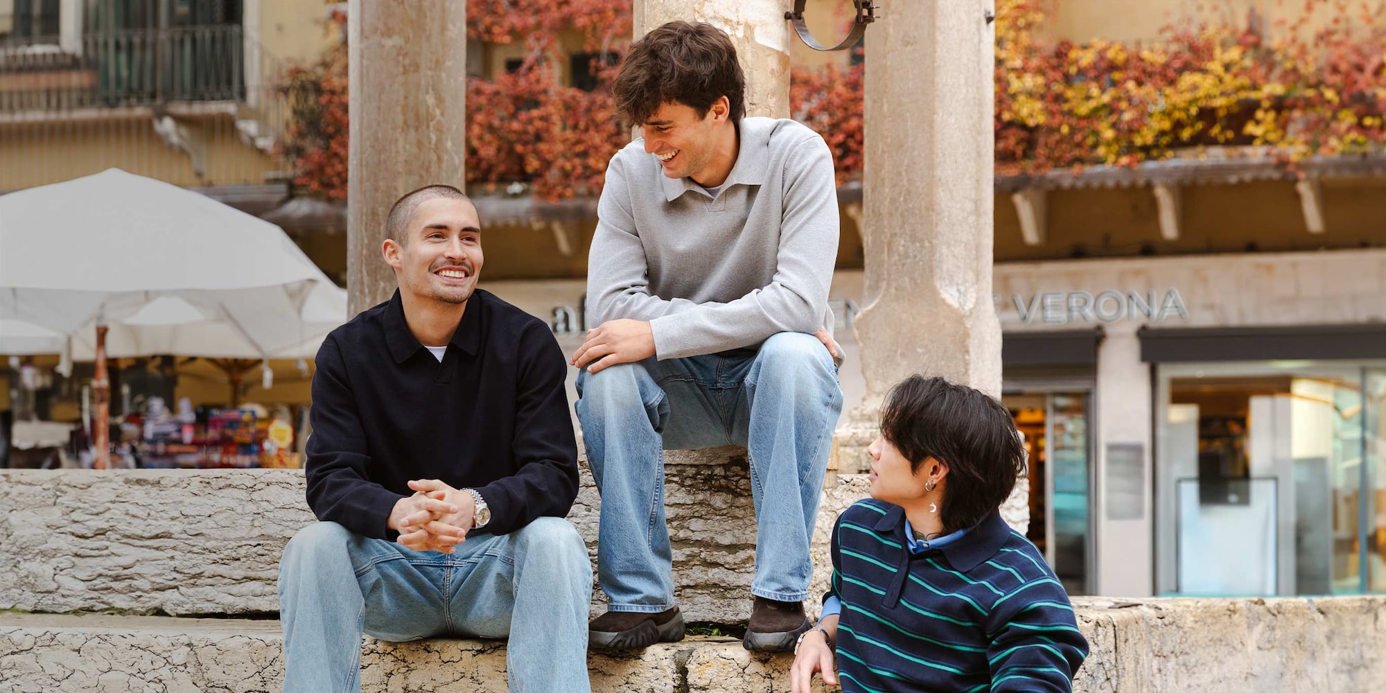 @stanlucas.m, @albertvicente & @_vanyvan_ wearing uniqlo knitwear