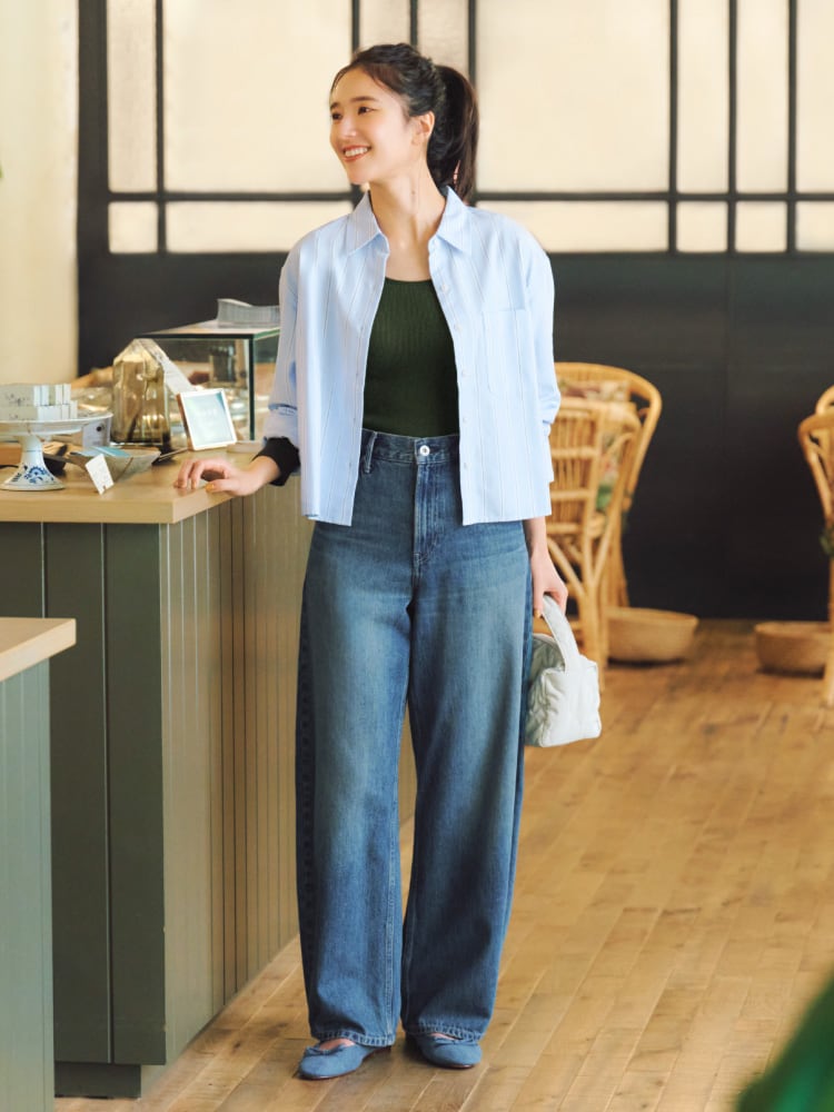 Drapey Wide Falre Jeans-02