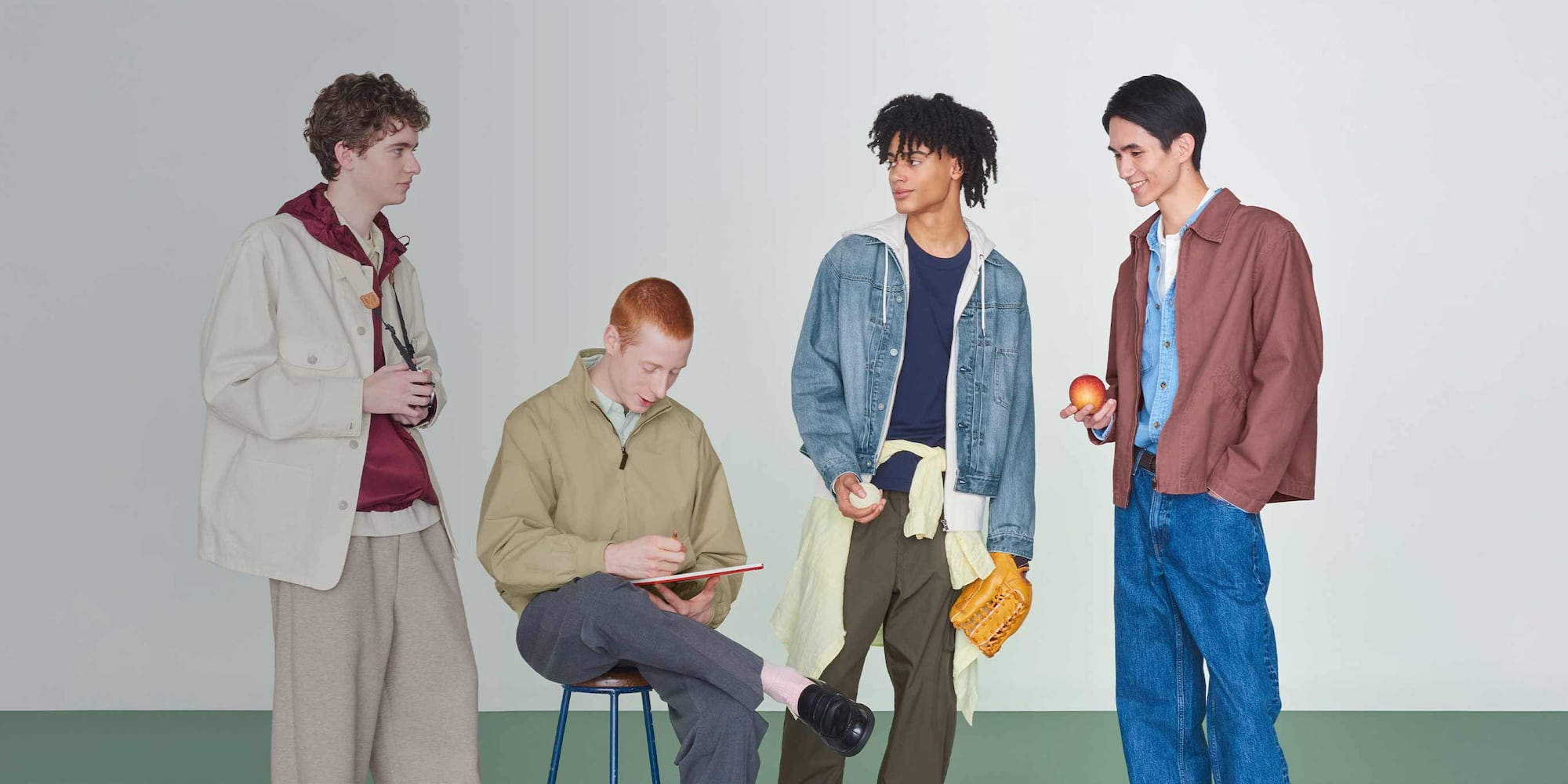 models wearing UNIQLO outerwear