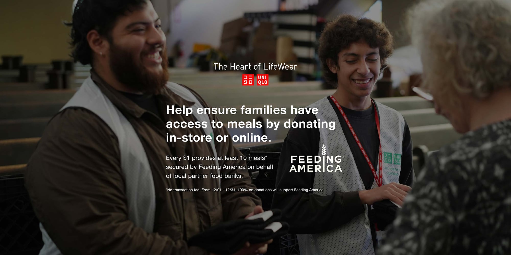 UNIQLO is partnering with organizations to provide warmth 
through the donation of 50,000 HEATTECH products.