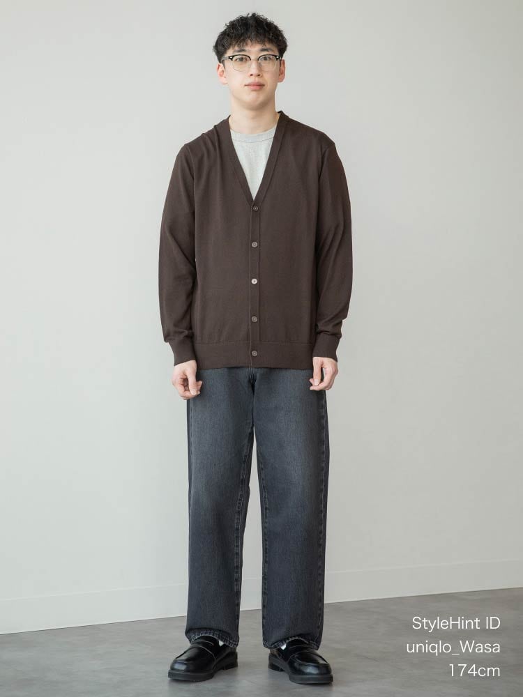 バギージーンズ ストレート モデル画像