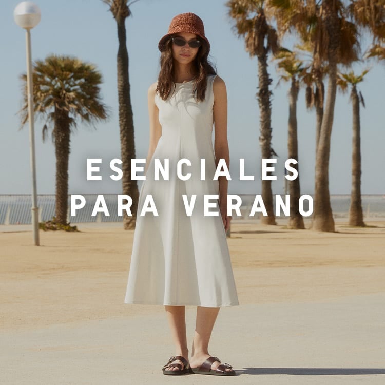 Mujer con vestido blanco midi