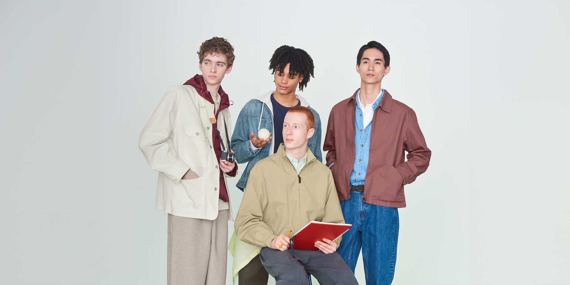 models wearing UNIQLO outerwear