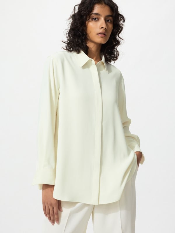 Drape Long Shirt Long Sleeve