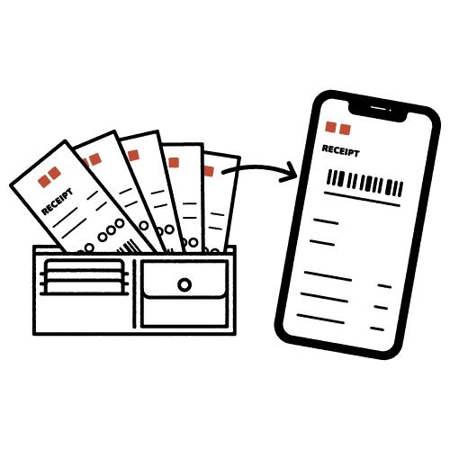 Scan aplikasi saat belanja di toko dan simpan riwayat belanja secara digital