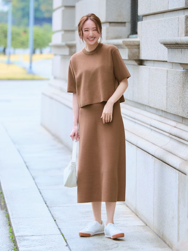 Washable Milano Rib Sweater and Skirt Set