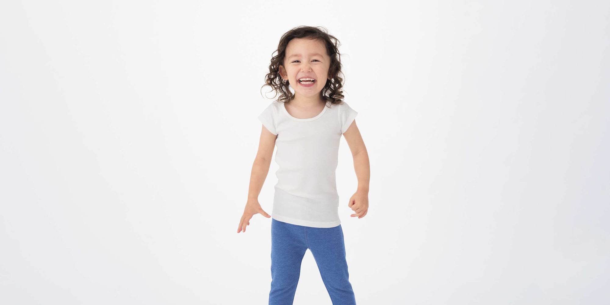 model wearing Cotton Ribbed T-Shirt in white