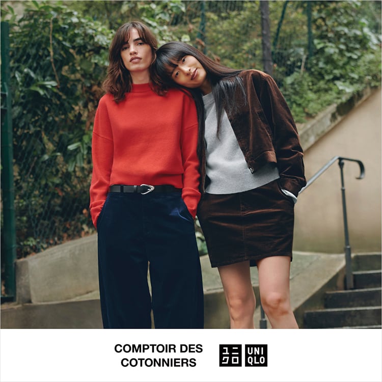 An image of UNIQLO and COMPTOIR DES COTONNIERS