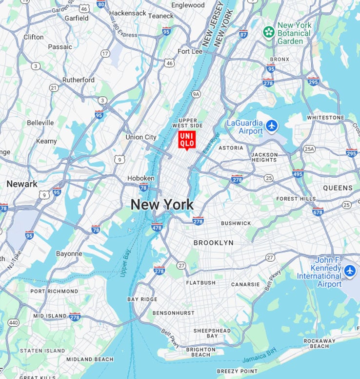 UNIQLO 5th Ave Map View