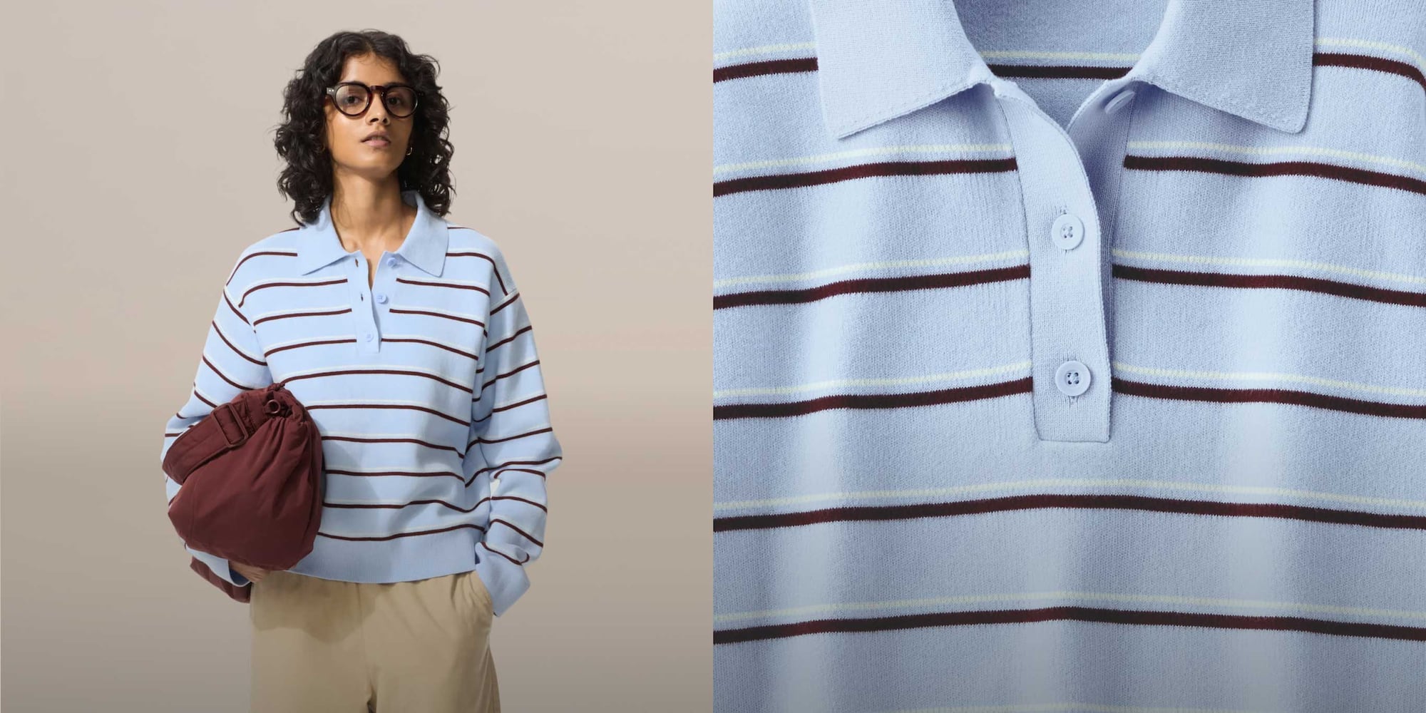 Smooth Cotton Polo Sweater