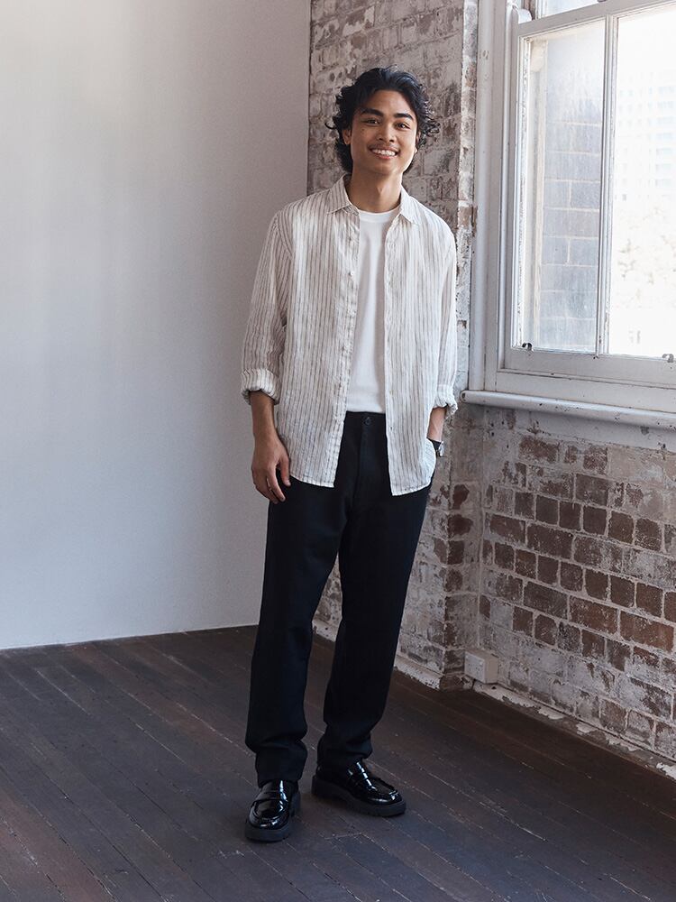 유니클로 리넨 린넨 셔츠 팬츠