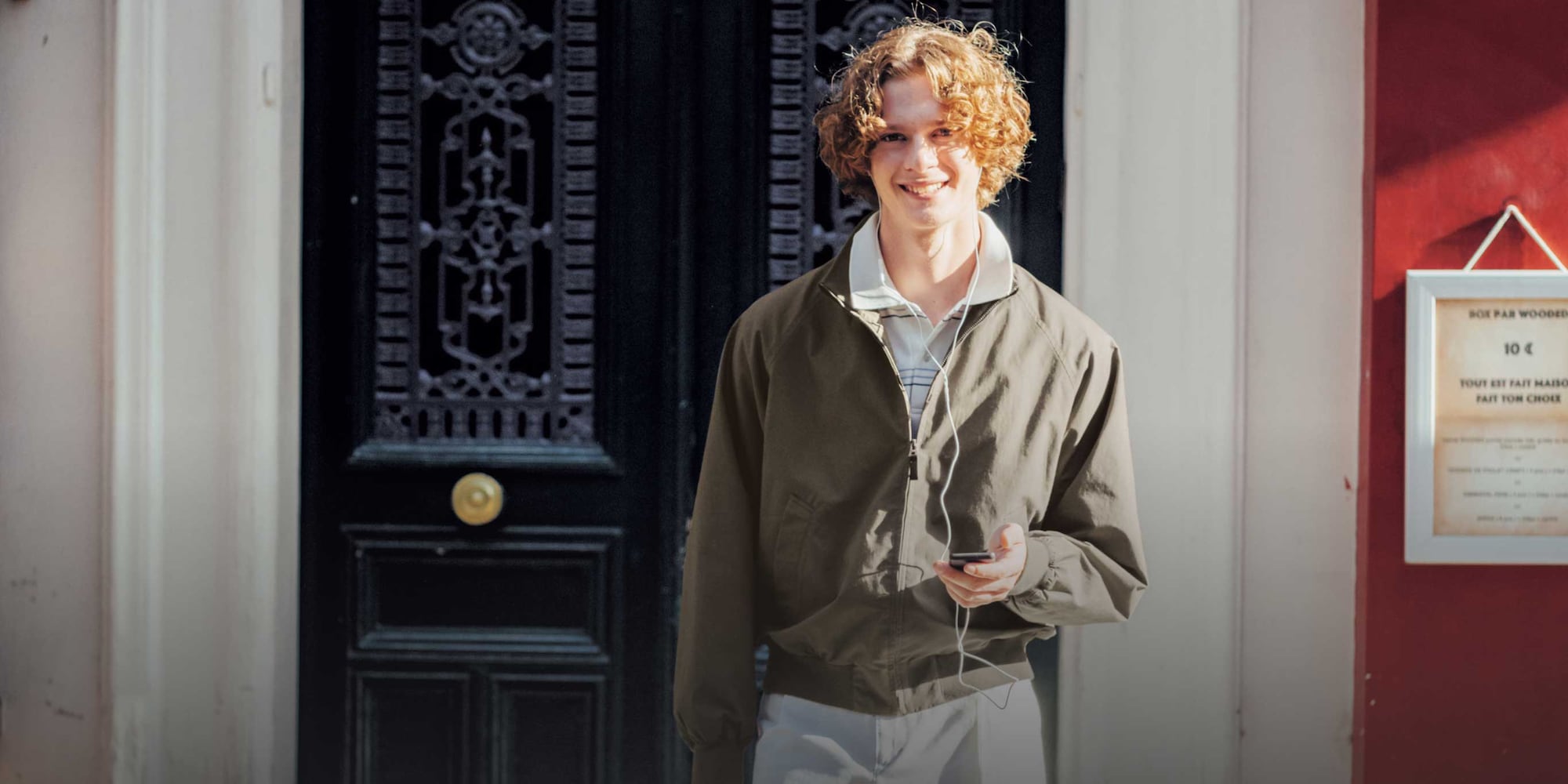 A light layer with a subtly textured surface.
Harrington Jacket