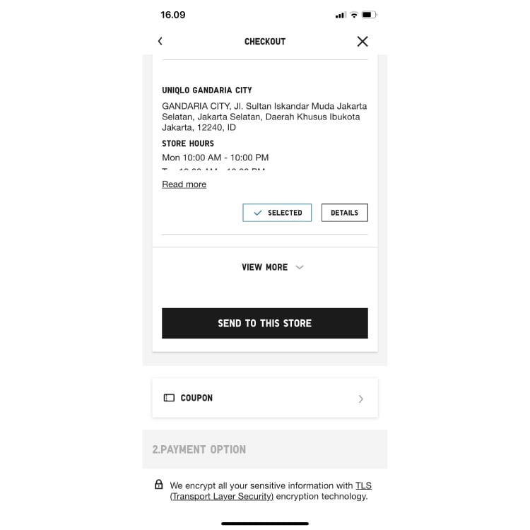 Step 2: Select your preferred store