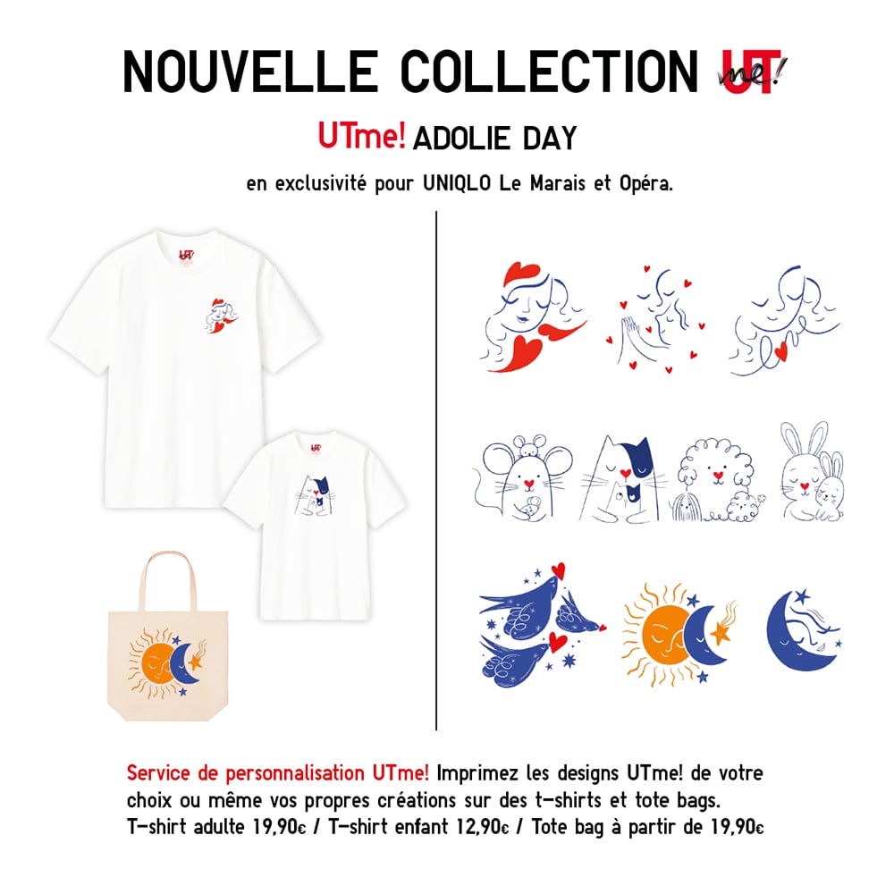 UTme! RUE SAINTE-ANNE by Miwa Goto. en exclusivité pour UNIQLO Le Marais et Opéra. Service de personnalisation UTme! Imprimez les designs UTme! de votre
					choix ou même vos propres créations sur des t-shirts et tote bags. T-shirt adulte 19,90€ / T-shirt enfant 12,90€ / Tote bag à partir de 19,90€
