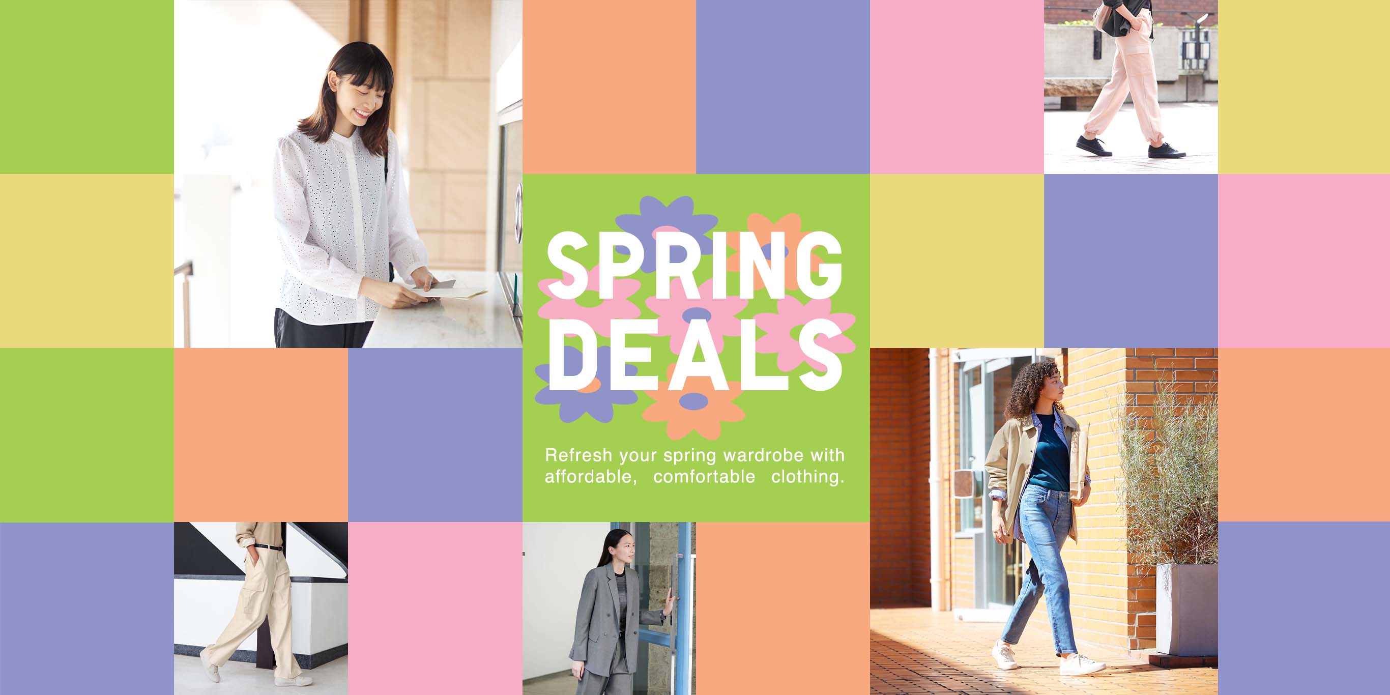 W Sale | Spring Squares Banner