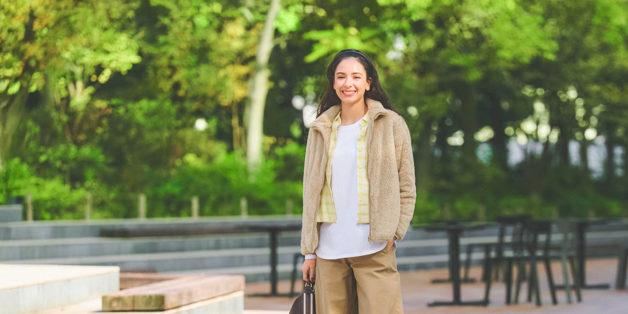 LO - W's fluffy yarn fleece full-zip jacket