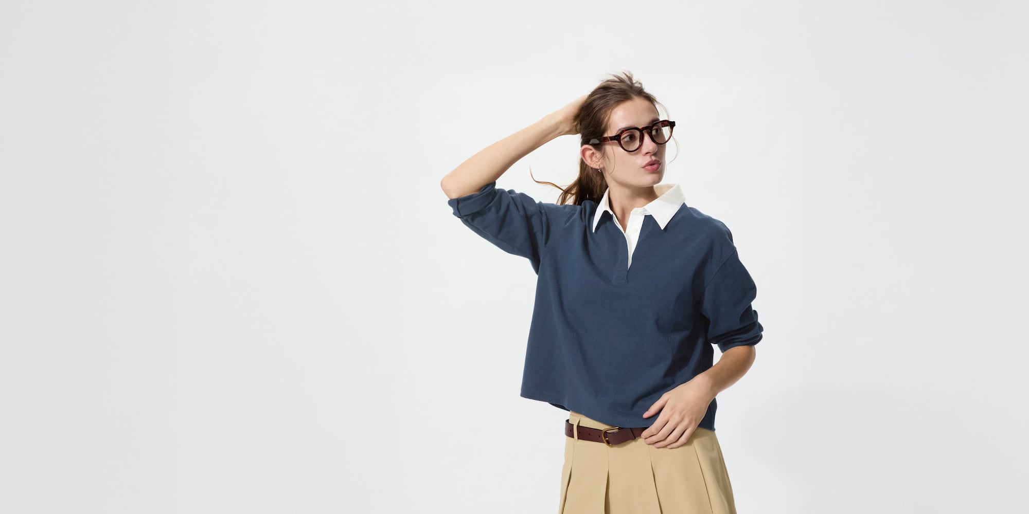 W's wash cotton polo (new)