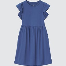 GIRLS Smooth Cotton Frill Dress