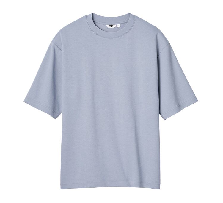 AIRism Cotton Oversized Crew Neck Half-Sleeve T-Shirt