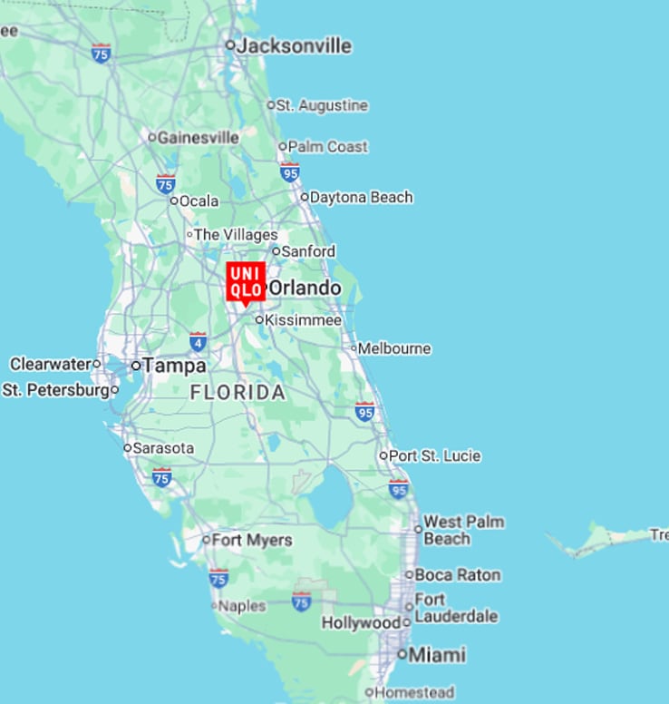 UNIQLO Disney Springs Map View