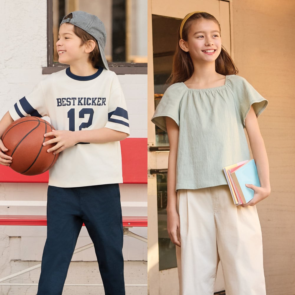 KIDS AIRism Cotton Graphic Crew Neck T-Shirt