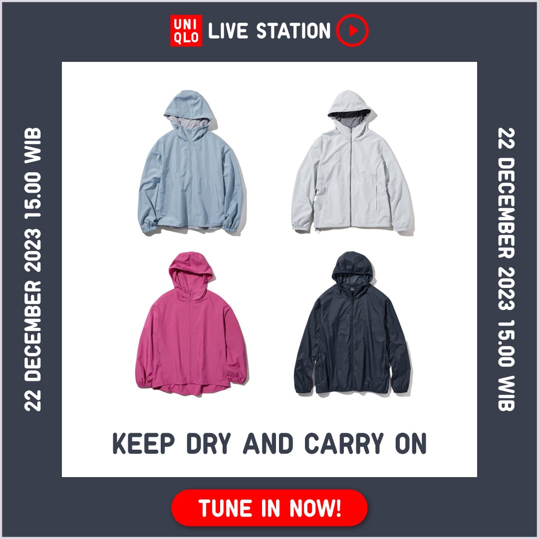 Keep Dry and Carry On! By UNIQLO Cibinong City Mall UNIQLO LIVE STATION