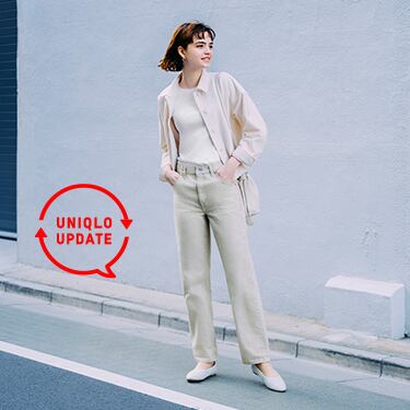 レギュラーフィットストレートハイライズジーンズ Women ユニクロ