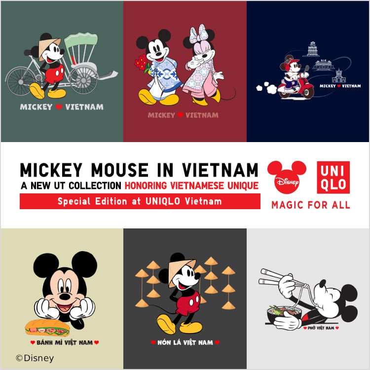 Bộ sưu tập chia sẻ hành trình khám phá những vẻ đẹp đặc sắc về văn hóa và ẩm thực Việt Nam của Mickey & Minnie.