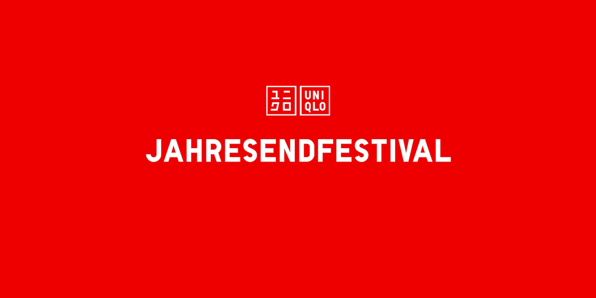 red background with 'Year-End Festival' text and UNIQLO logo