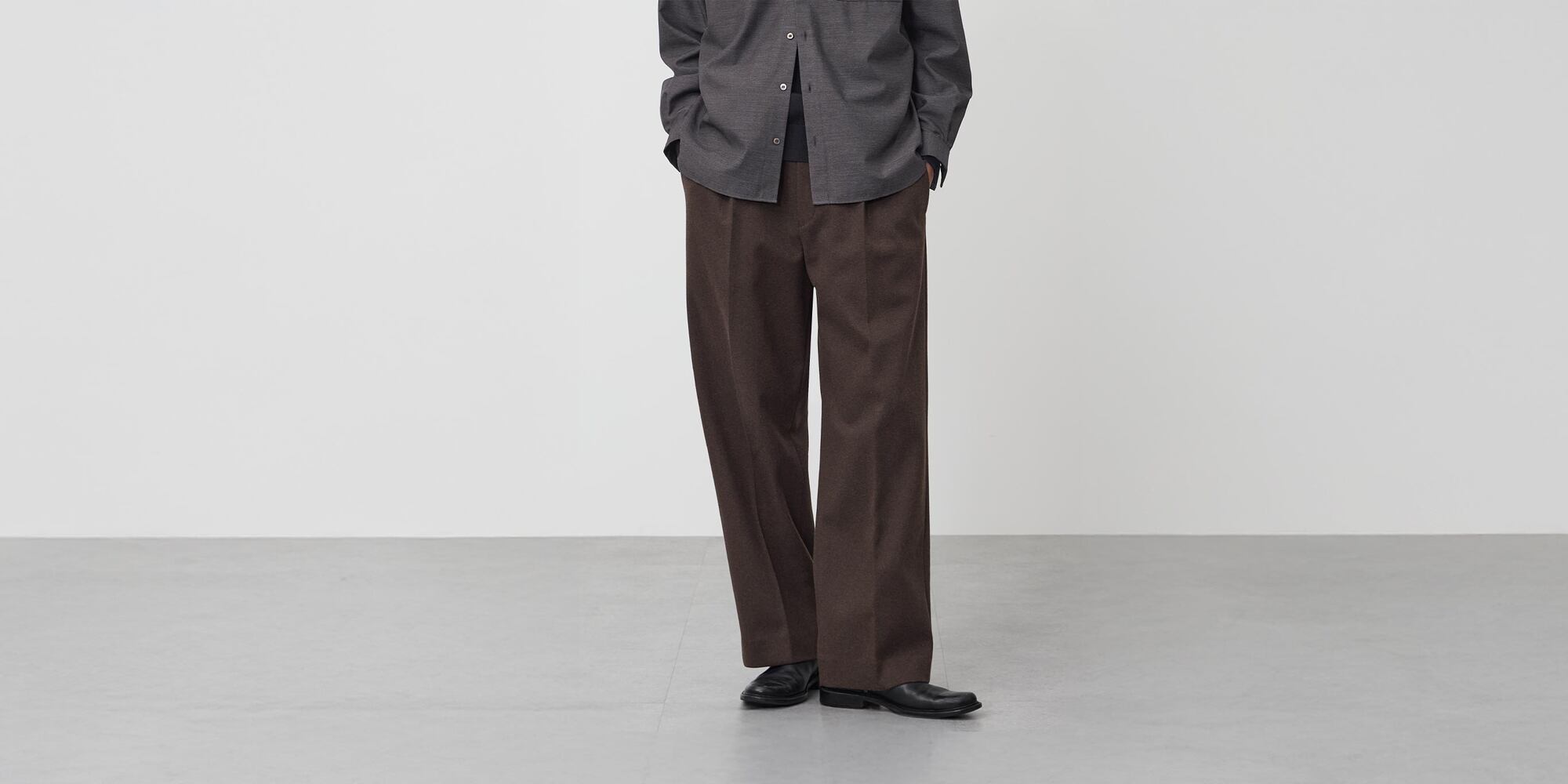 プレシャスニットメルトンワイドパンツ