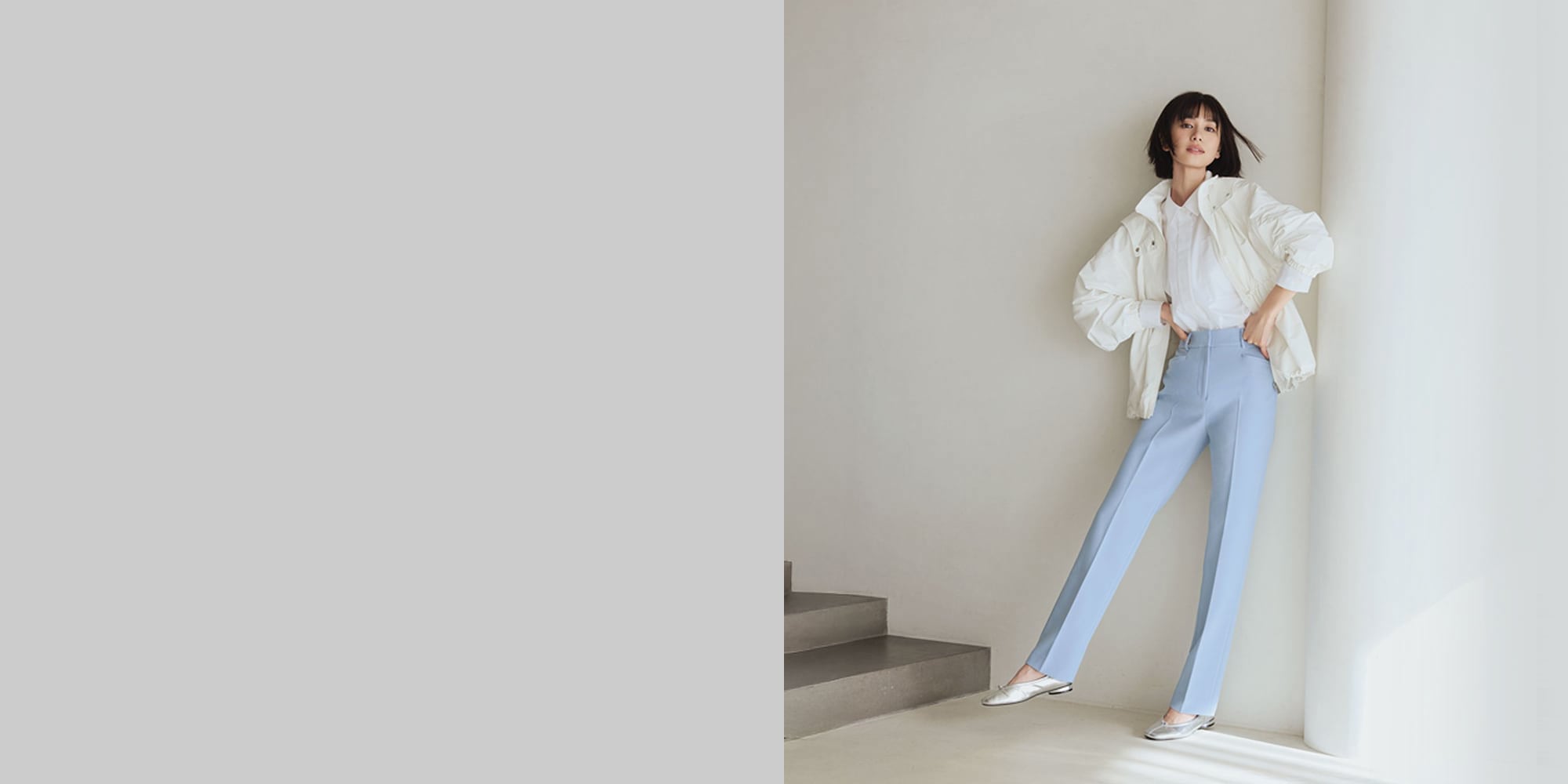 スリムストレートパンツ
(シェイプリザーブ)