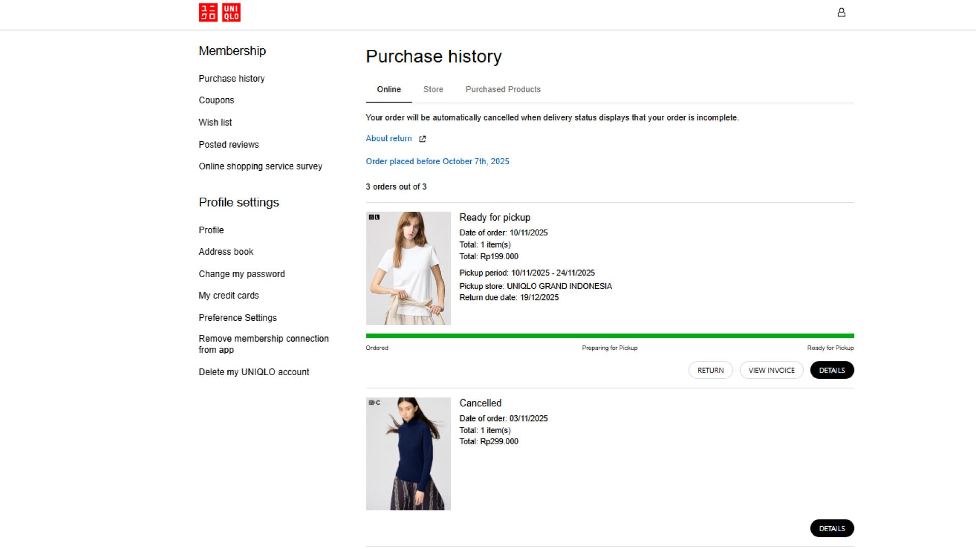 Check your order status via app notifications and email before picking up your order in-store.