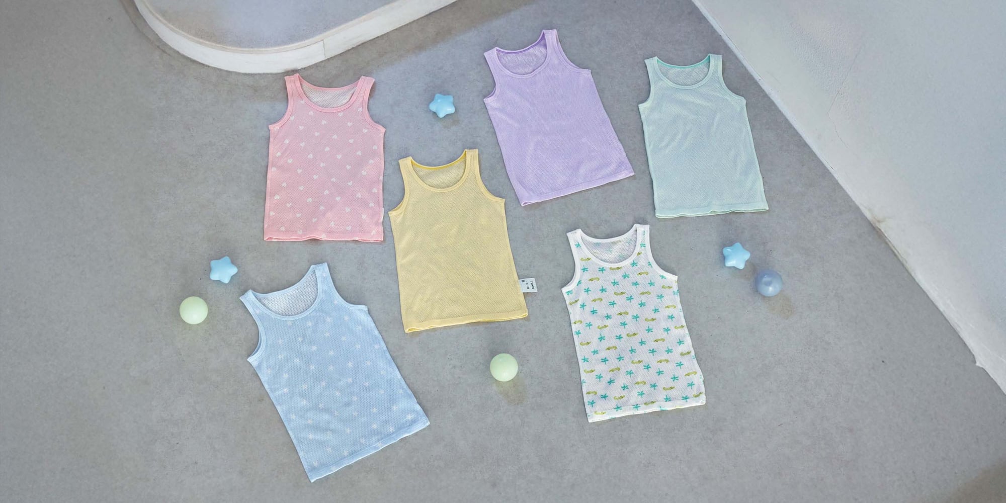 BT cotton mesh tank top 2P