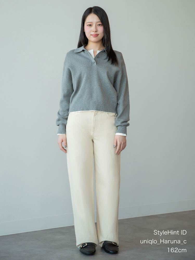 バギージーンズ ストレート モデル画像