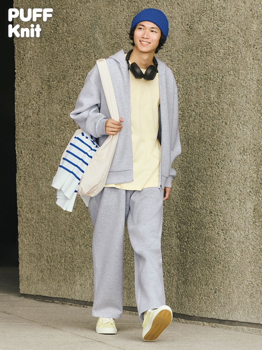 パフスウェットキャロットパンツ×パフスウェットフルジップパーカ