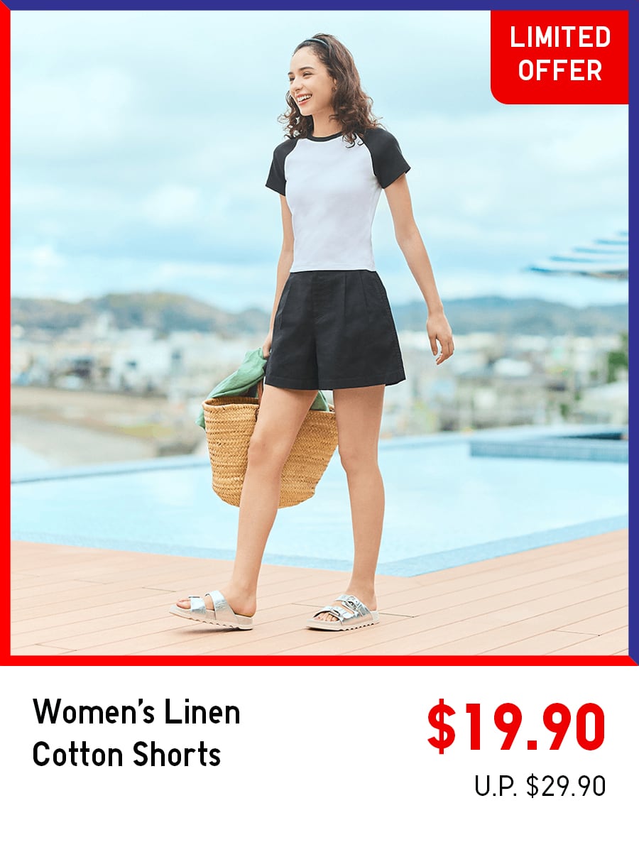 W Linen Cotton Shorts