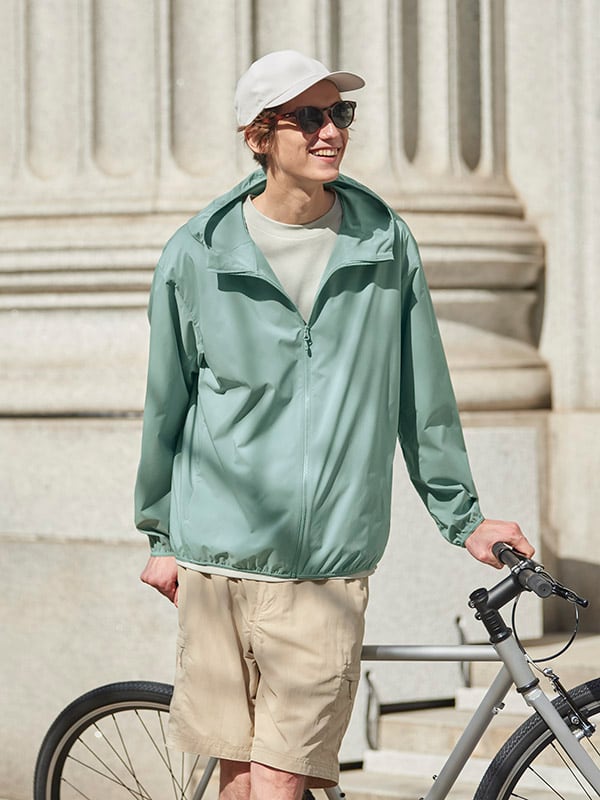 Jaket Parka Saku Proteksi Sinar UV (Water-Repellent NANODESIGN)