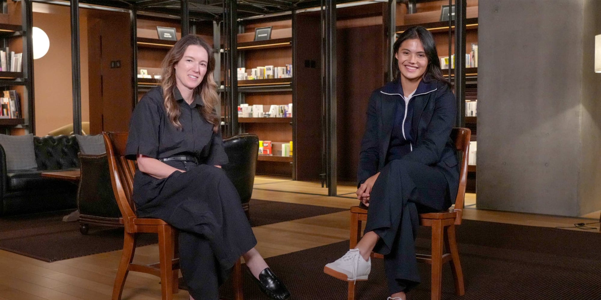 Clare Waight Keller and Emma Raducanu in conversation