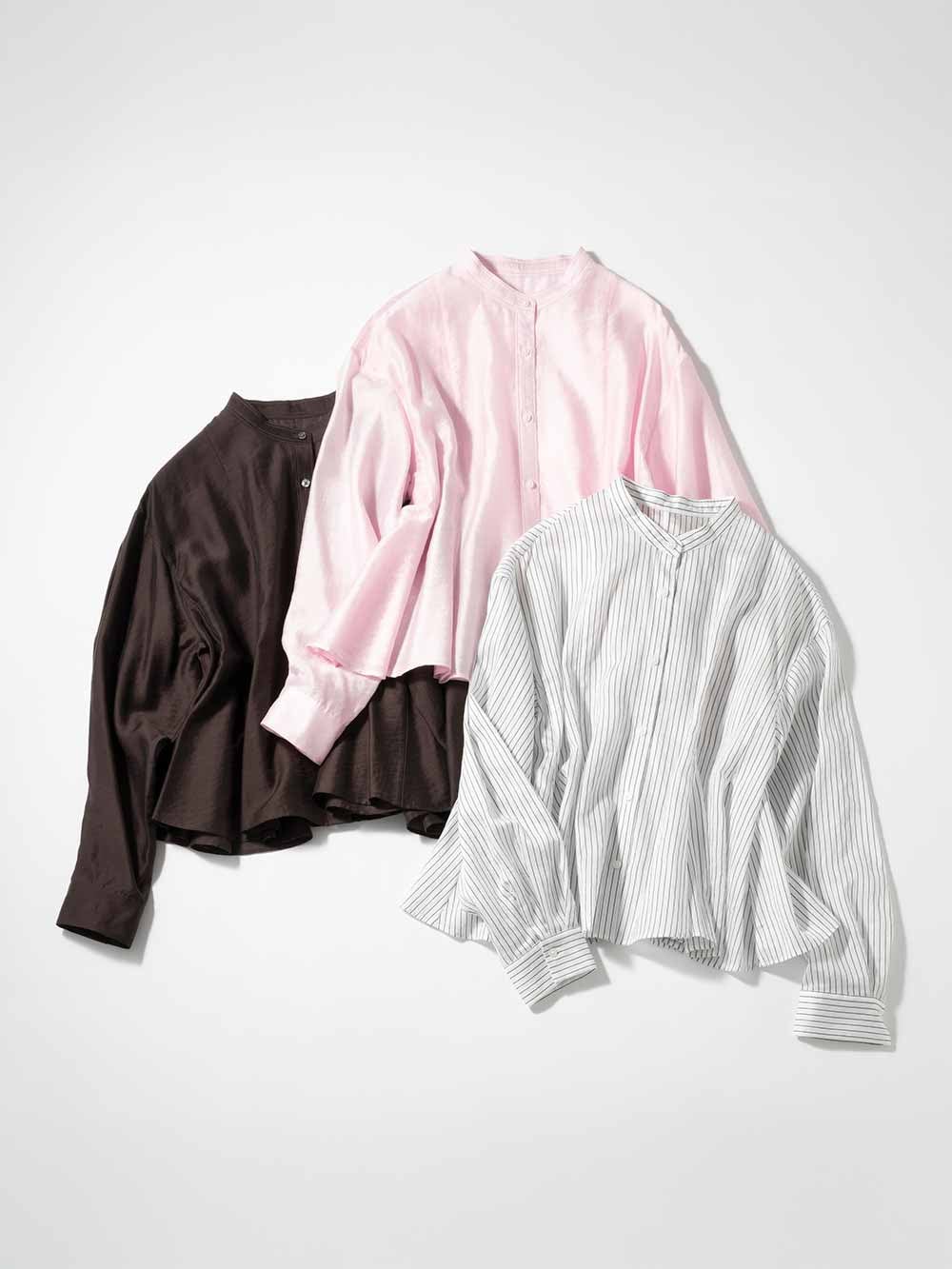 シアーペプラムシャツ