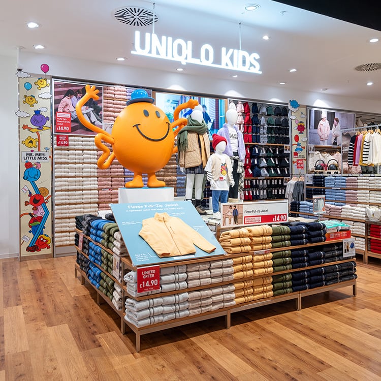 the expanded kidswear section within the UNIQLO White City store
