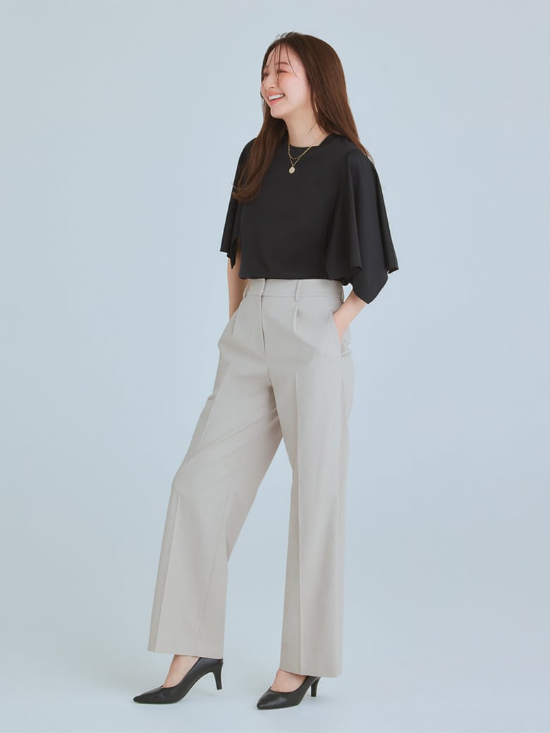PLST】プラステ 春夏 完売 美脚パンツ M ベージュ 上品 - メルカリ
